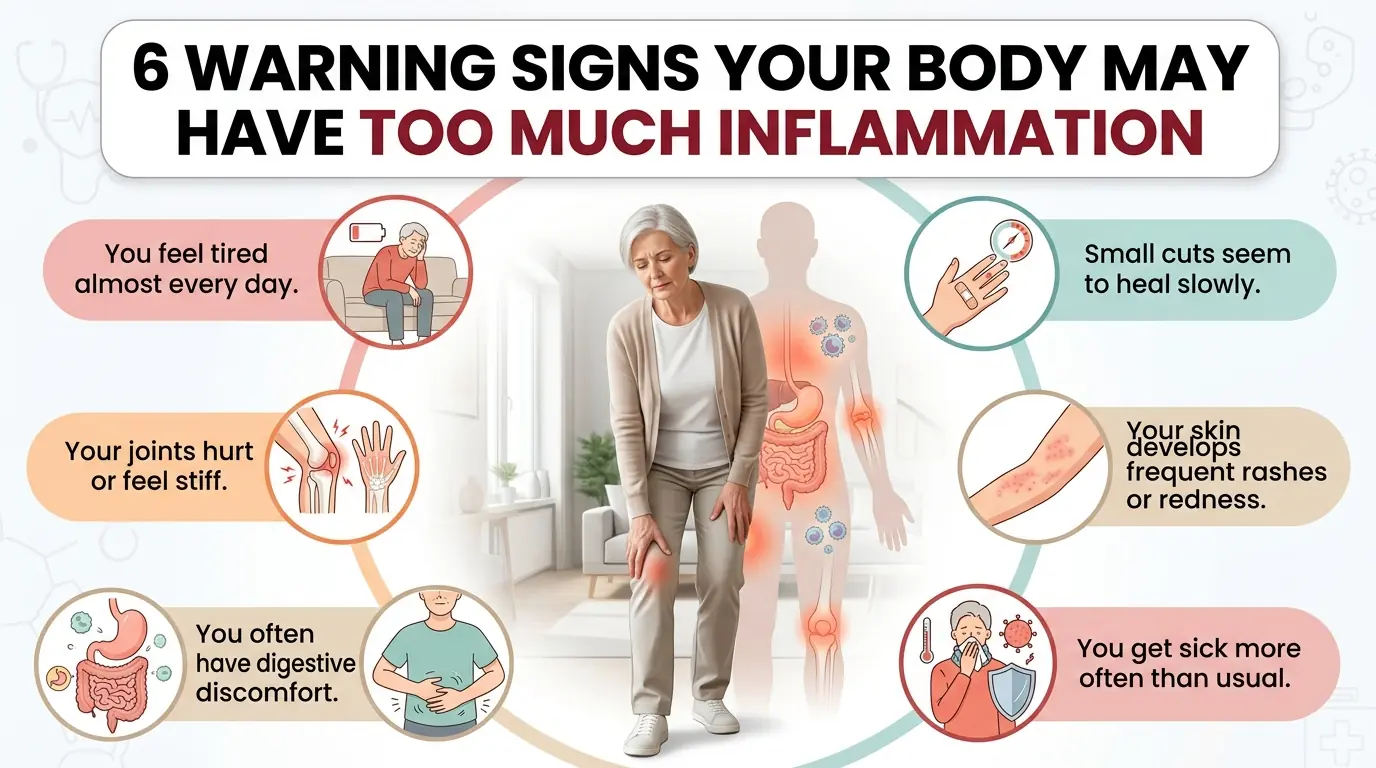 6 WARNING SIGNS YOUR BODY MAY HAVE TOO MUCH INFLAMMATION