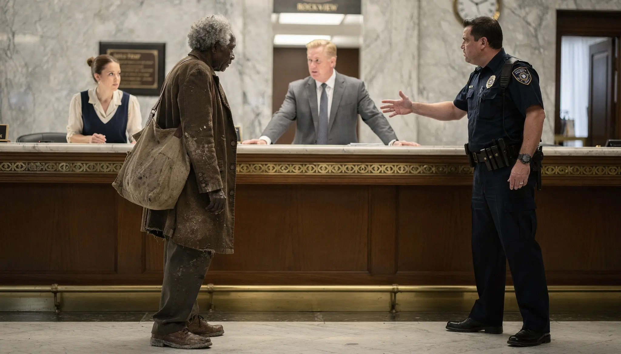 Old Black Man with a Sack Claims Bank Ownership — They Laughed Until They Regretted It