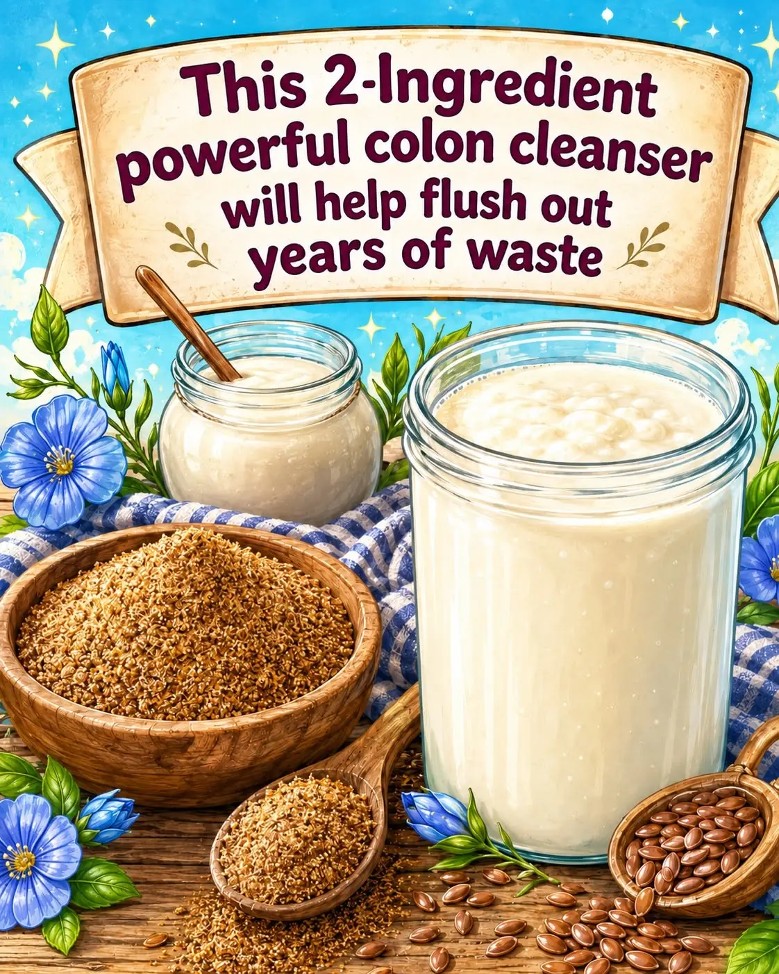 Colon Cleansing With Kefir and Flaxseed Meal
