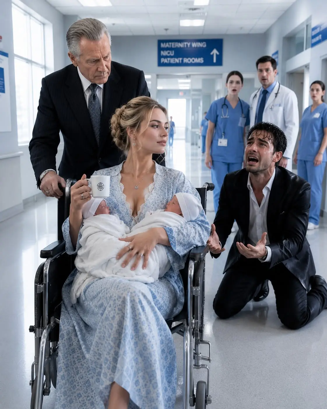 PART 2: As I delivered twins, my CEO husband pampered, shopped and dined with his mistress. When he finally remembered me, he rushed to the hospital—only to hear: ‘Your wife, heiress to a top-3 conglomerate, left by helicopter with the babies.’ H004