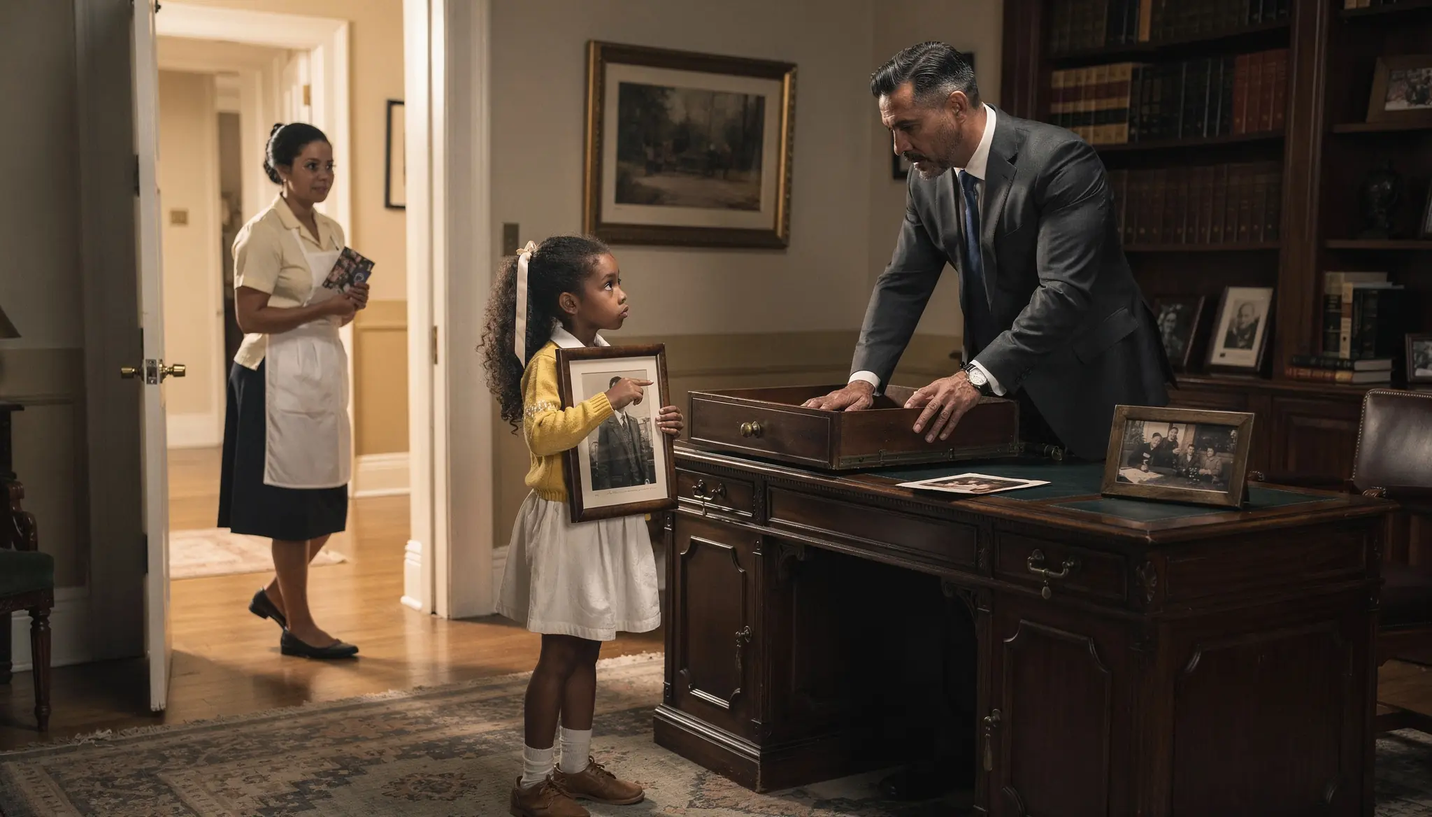 “Why Do You Have My Father’s Photo?” the Black Girl Asked — The Billionaire’s Answer Shocked Her
