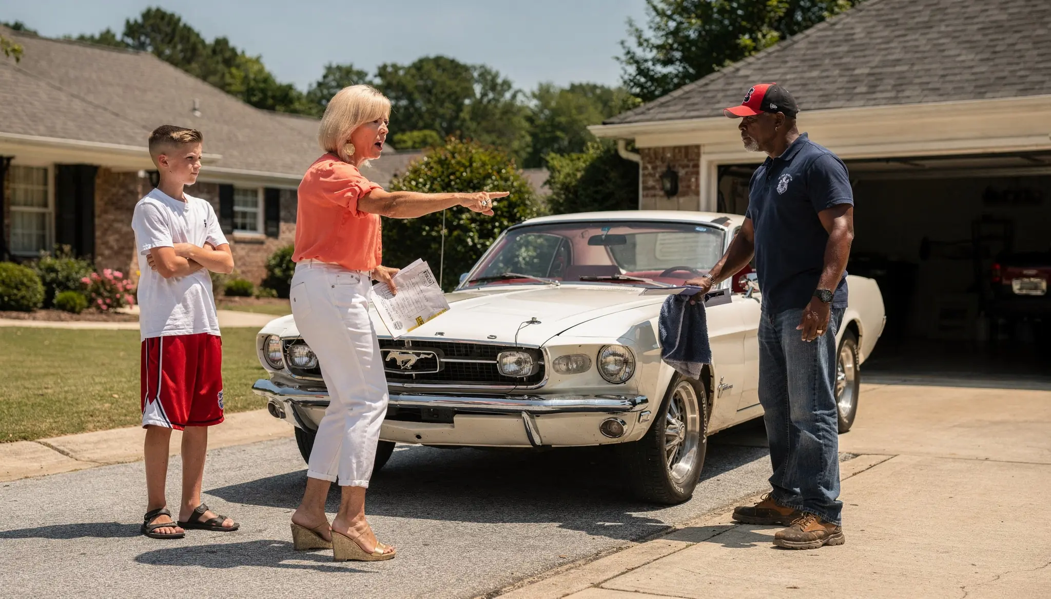 HOA Karen Sent Cops To Take My Mustang For Her Son — Then Patrol Car Arrived, They Saluted Me