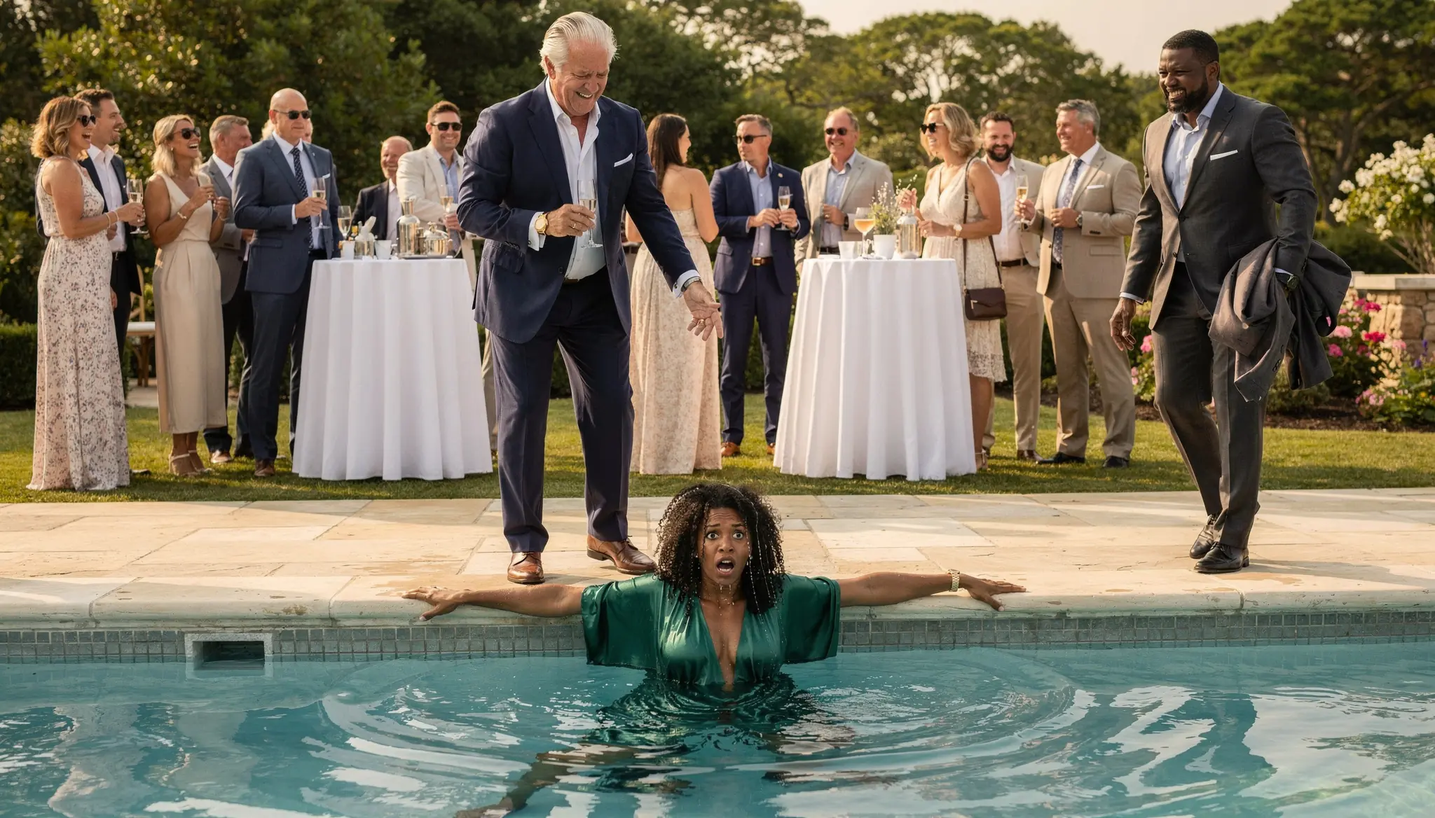 Billionaire Shoved Black Woman Into the Pool "for Fun" — Unaware Her Husband Held His $1 Billion Deal