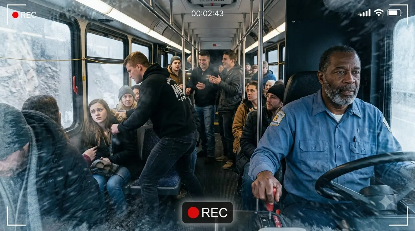 Four Fighters Cornered an Old Bus Driver — Then the Lights Went Out