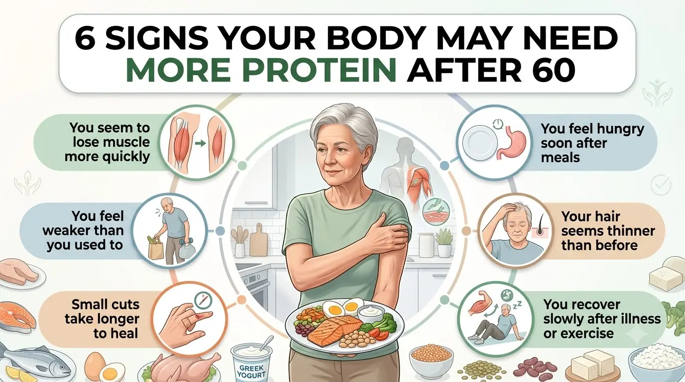 6 SIGNS YOUR BODY MAY NEED MORE PROTEIN AFTER 60