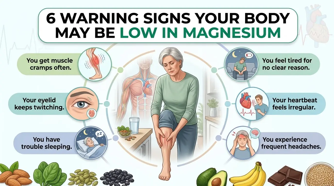 6 WARNING SIGNS YOUR BODY MAY BE LOW IN MAGNESIUM