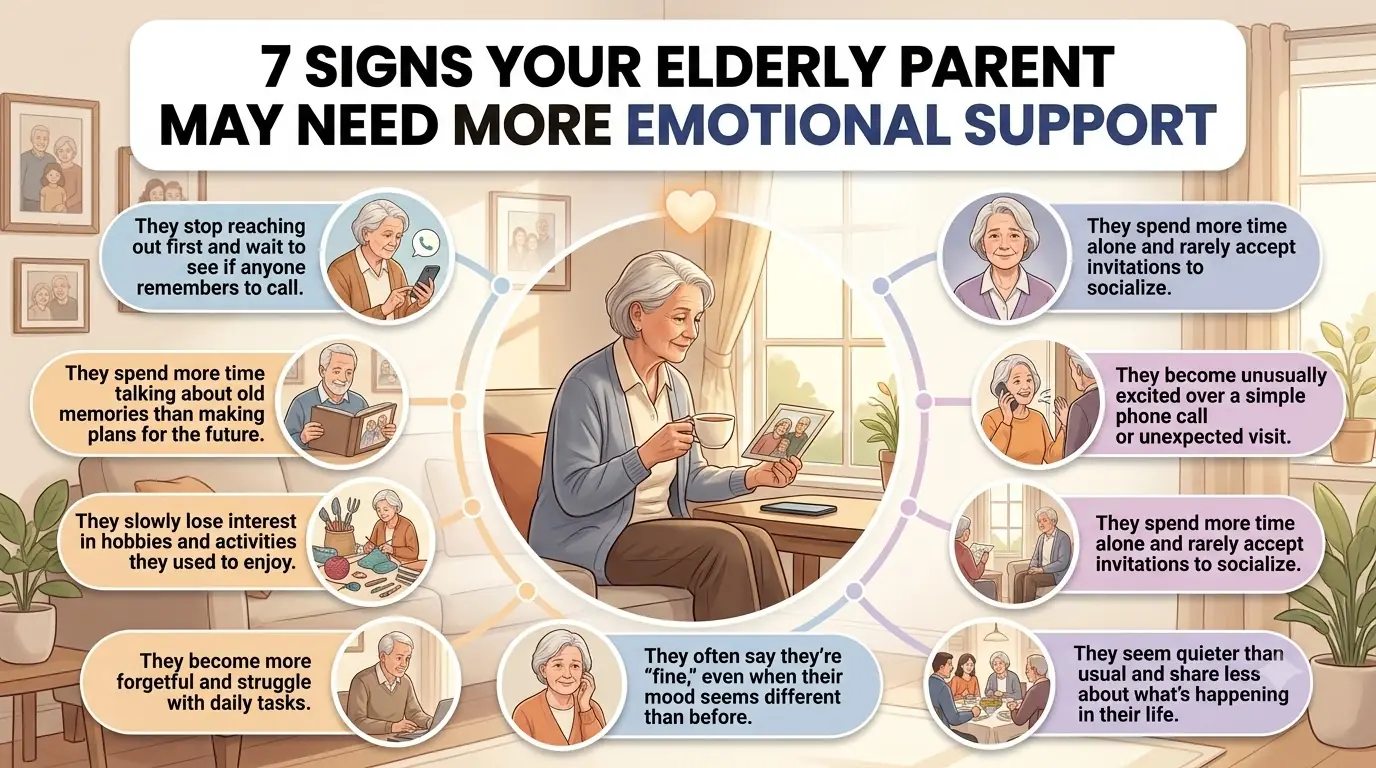 7 SIGNS YOUR ELDERLY PARENT MAY NEED MORE EMOTIONAL SUPPORT