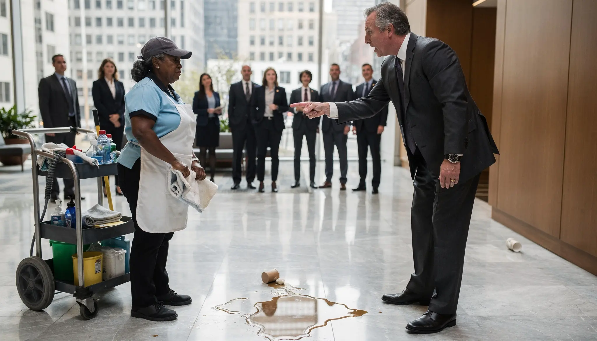 CEO Called a Black Cleaning Lady “Dirty” in Front of Staff — Then Was Fired on the Spot