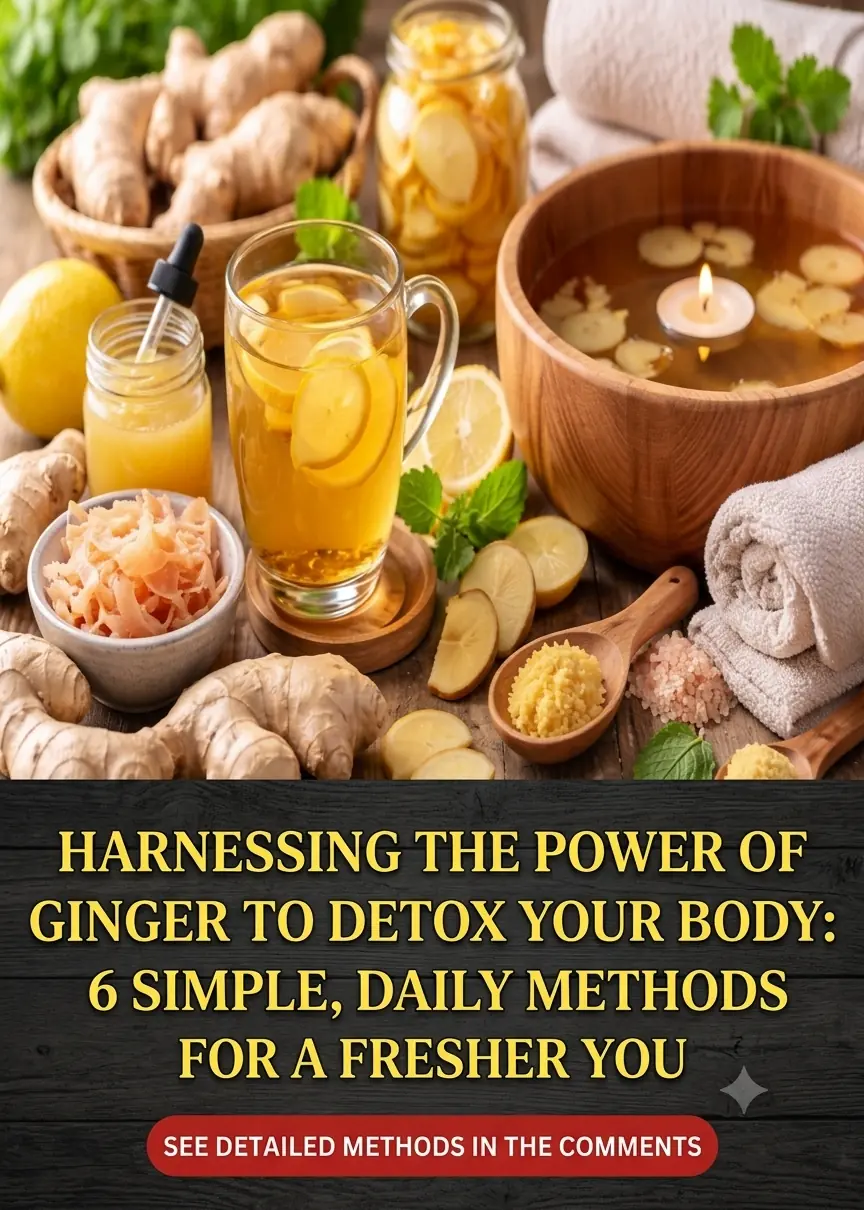 How to use ginger to detoxify your body: 6 simple methods that are easy to apply every day.