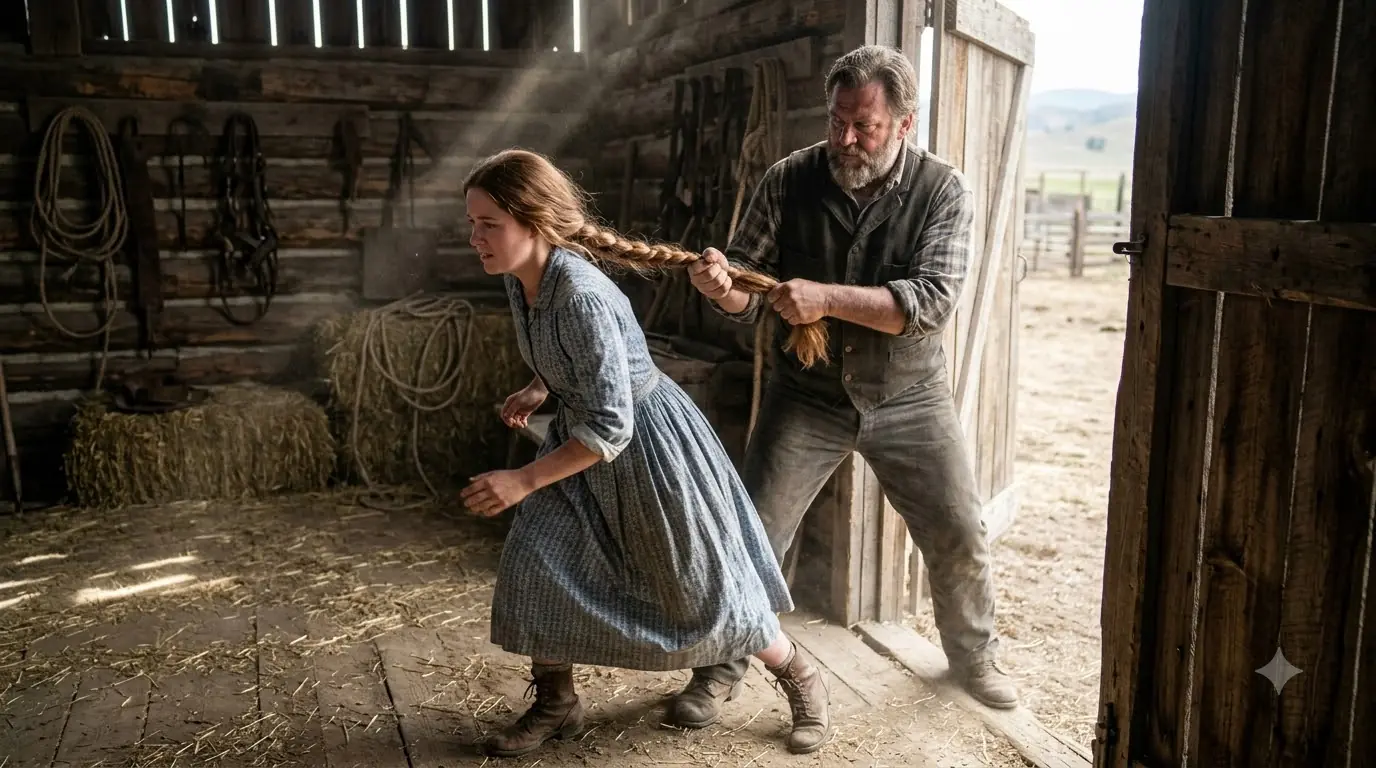 He Cut Her Hair to Humiliate Her — Then the Stranger Stepped Off His Horse