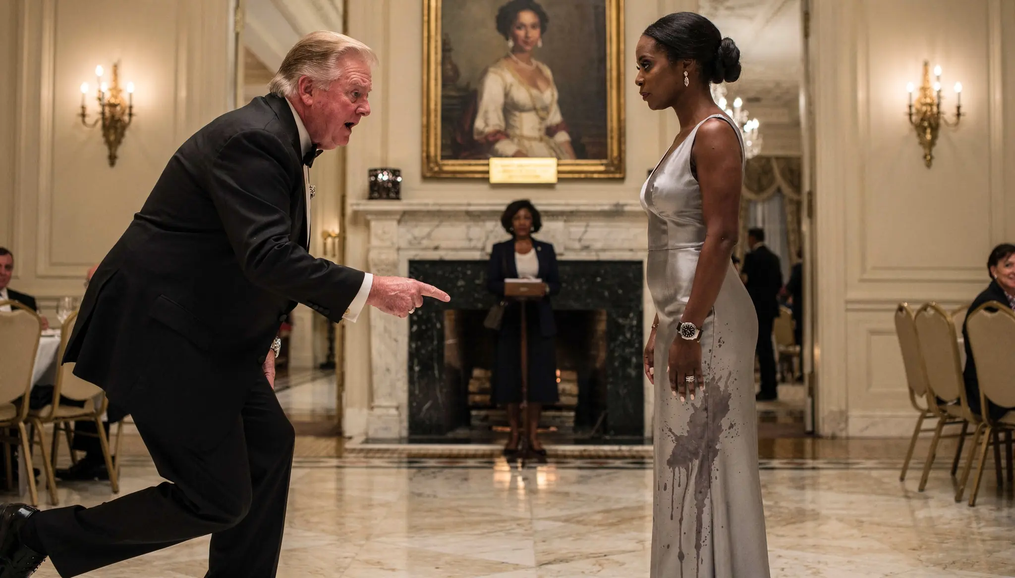 Billionaire Knocks Black Woman Down at Gala — Doesn't Know Her Portrait Hangs in Lobby Behind Him