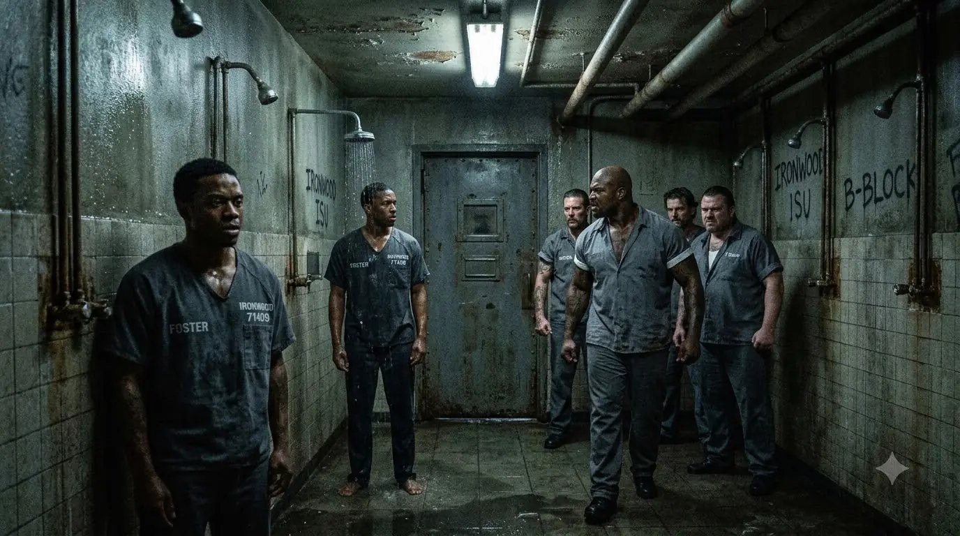 Four Inmates Locked the Quiet Black Prisoner in the Shower — Then He Raised His Hands