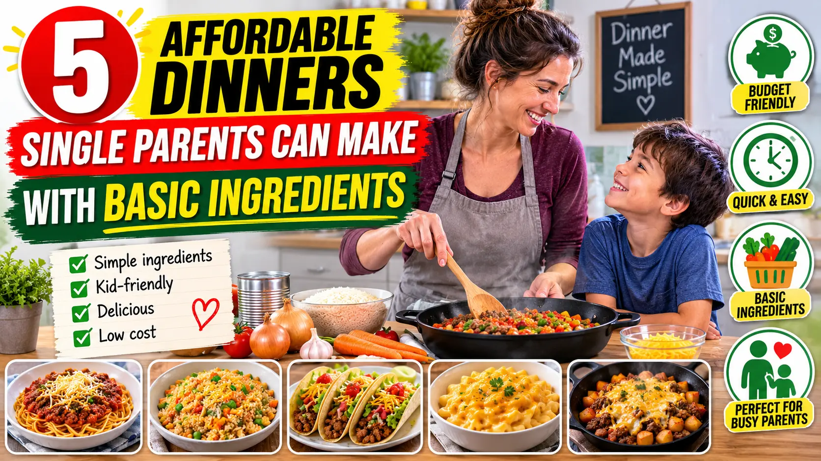 5 Affordable Dinners Single Parents Can Make With Basic Ingredients