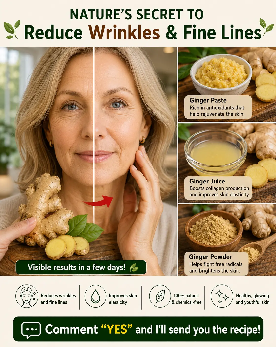 Get Rid of Dark Spots and Fine Lines with This Simple 5-Minute Potato & Ginger Face Mask 🌿✨