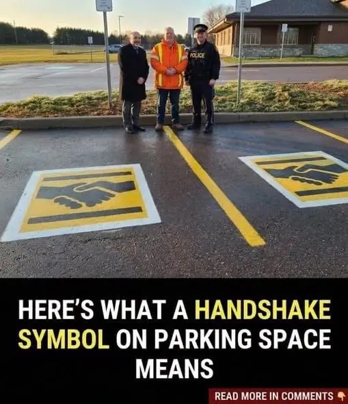 Handshake Symbol On a Parking Space