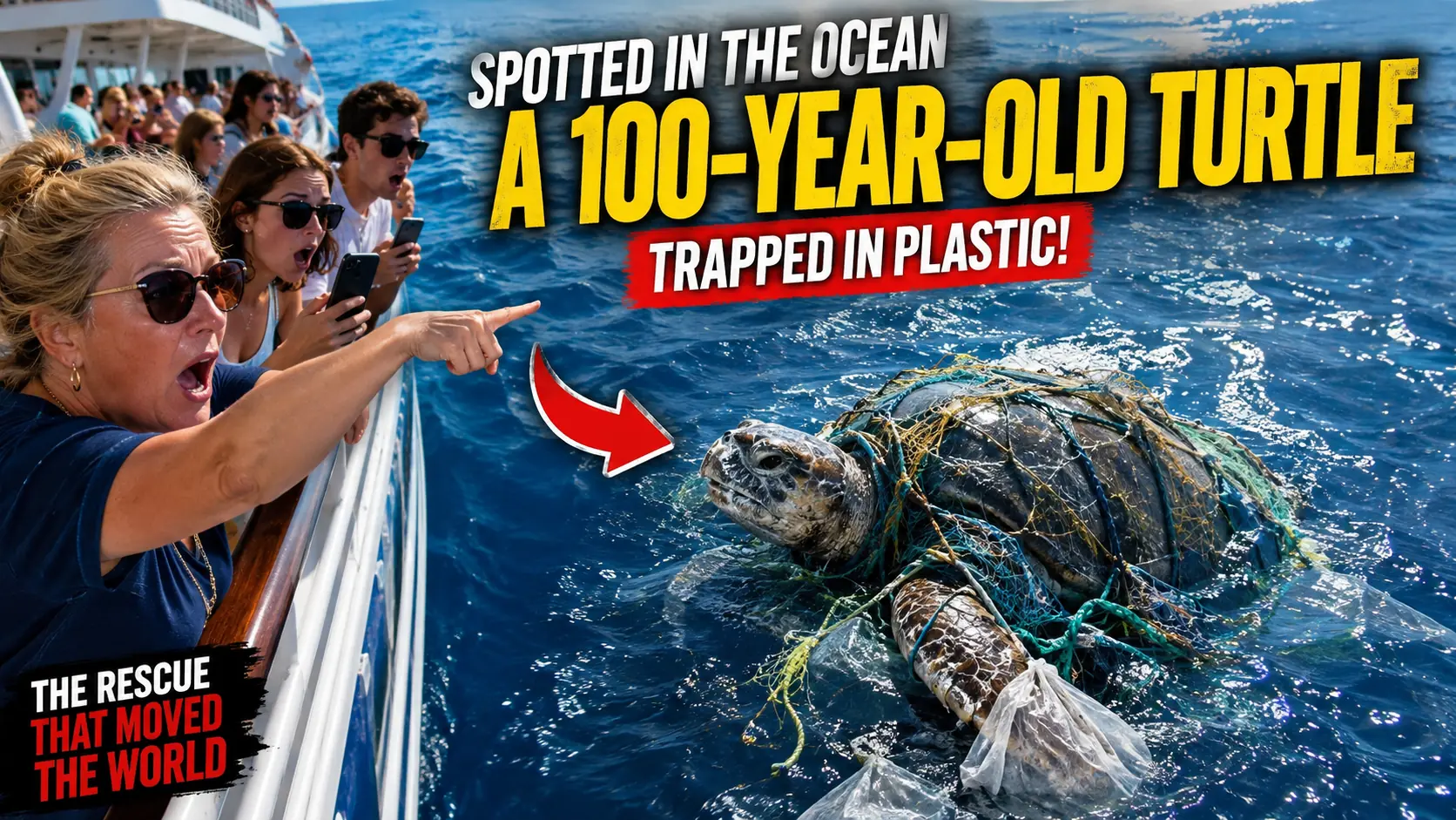 Cruise Tourists Spotted a 100-Year-Old Sea Turtle—Then They Saw What Was Wrapped Around It