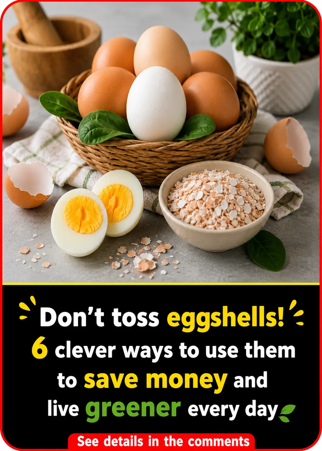 Don't throw away eggshells just yet: 6 "golden" uses to help you save money and live greener every day.
