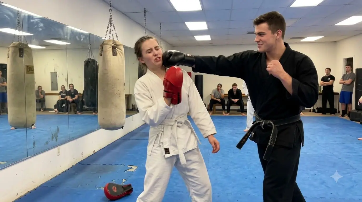 The Black Belt Hit the Quiet White Belt on Purpose — Then Her Stance Changed