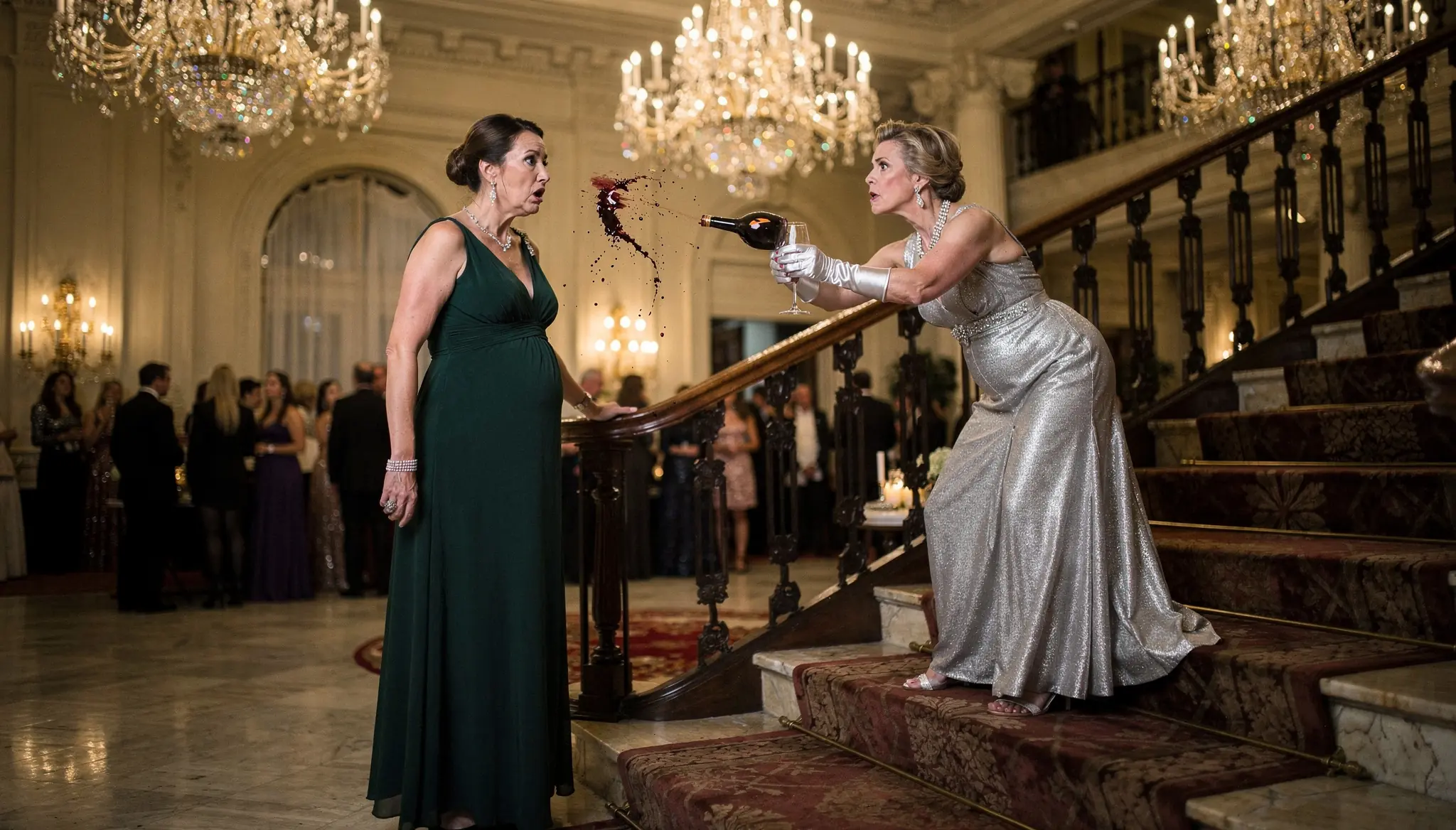 She Pushed the Pregnant Wife Down the Stairs — But the Family Patriarch Was Waiting Below
