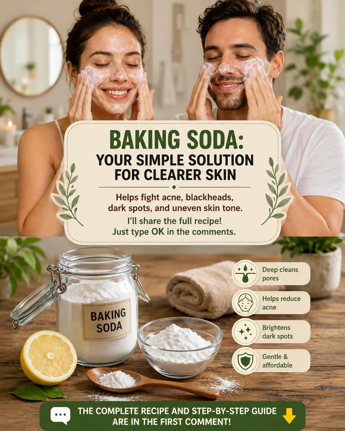 🌿 Baking Soda for the Face: Benefits, Risks, and How to Use It Safely