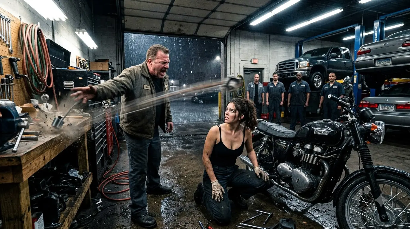 She Saved a Desperate Father’s Motorcycle — Then Her Manager Fired Her