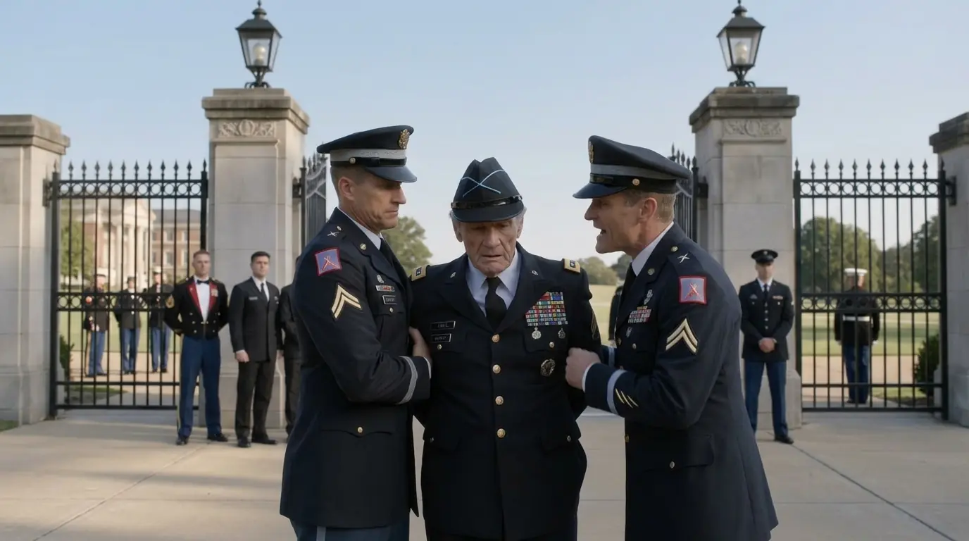 Guards Refused the Old Man at the General’s Funeral — Until a 4-Star General Halted Everything