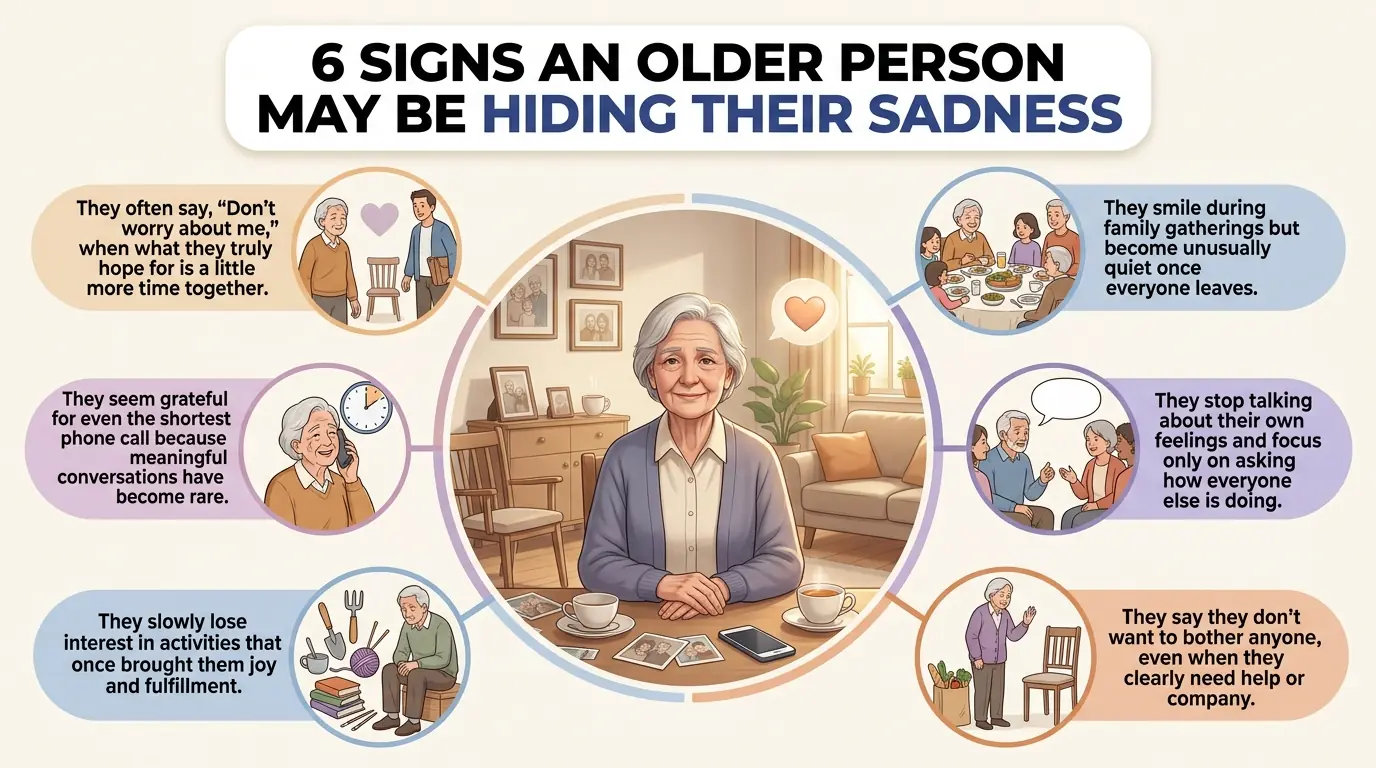 6 SIGNS AN OLDER PERSON MAY BE HIDING THEIR SADNESS