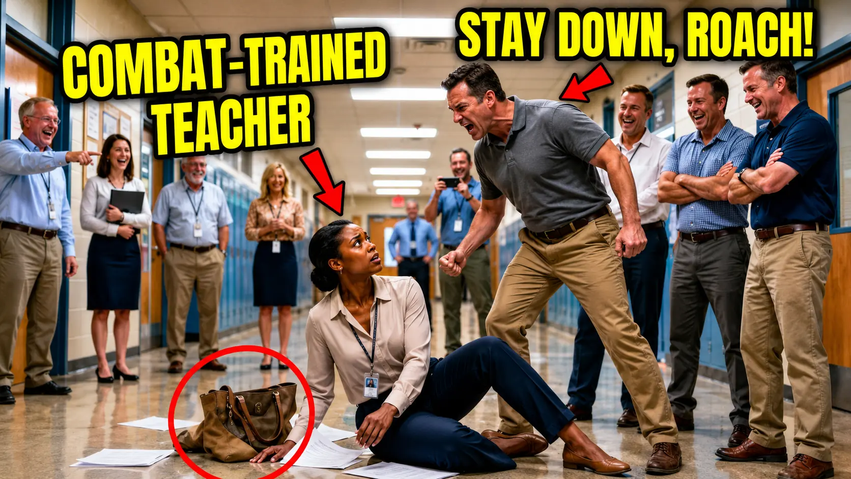 5 Bullies Knock Down a Quiet New Teacher — Unaware She Had Trained Elite Professionals for 8 Years