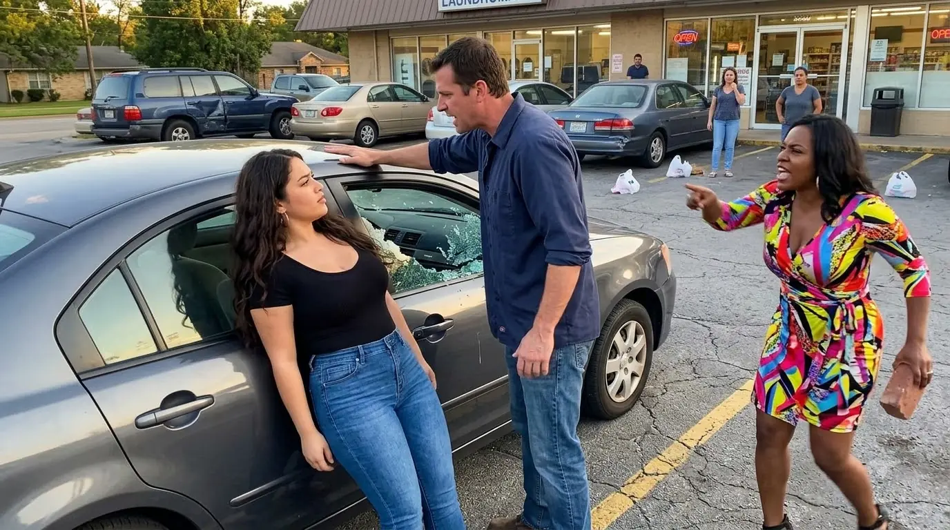 They Pinned Her Against the Car — Then Smashed the Wrong Window