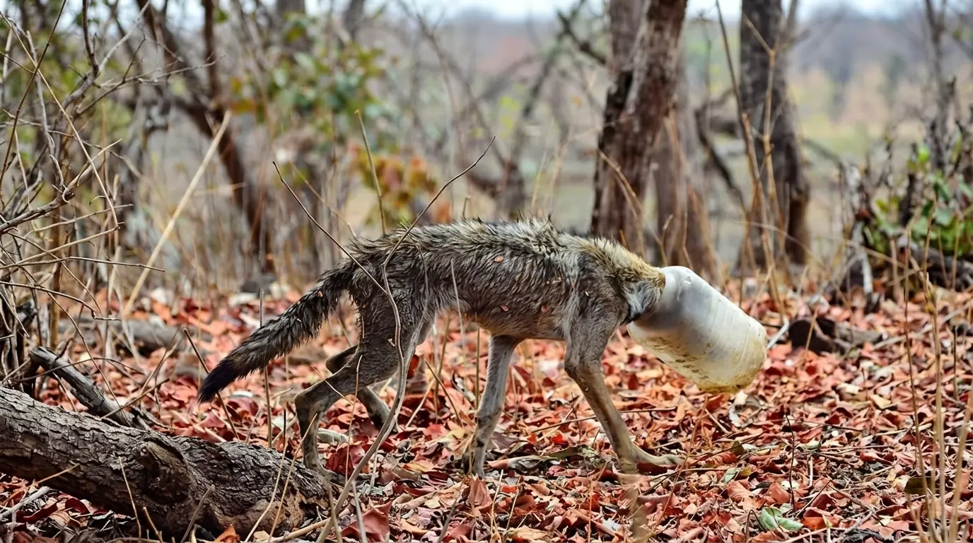 🚨 BREAKING: Wild Coyote Found With Plastic Container Trapped Over Its Head — Dramatic Rescue Highlights the Growing Cost of Human Waste