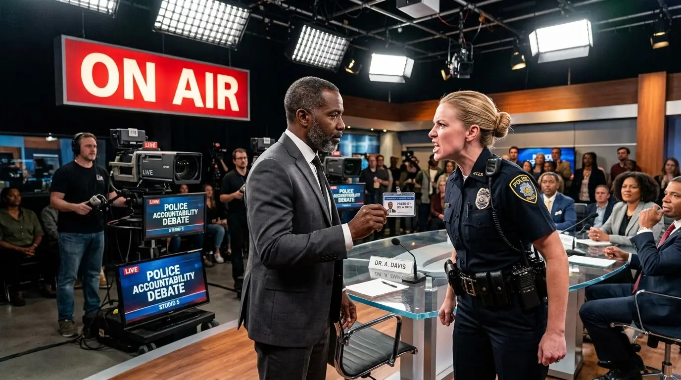 The Officer Shoved Him Down on Live TV — Then the Studio Went Silent