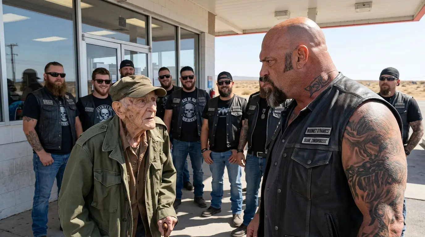 The Bikers Mocked The Old Man’s Hat — Then The Man Who Walked In Made Them Regret It