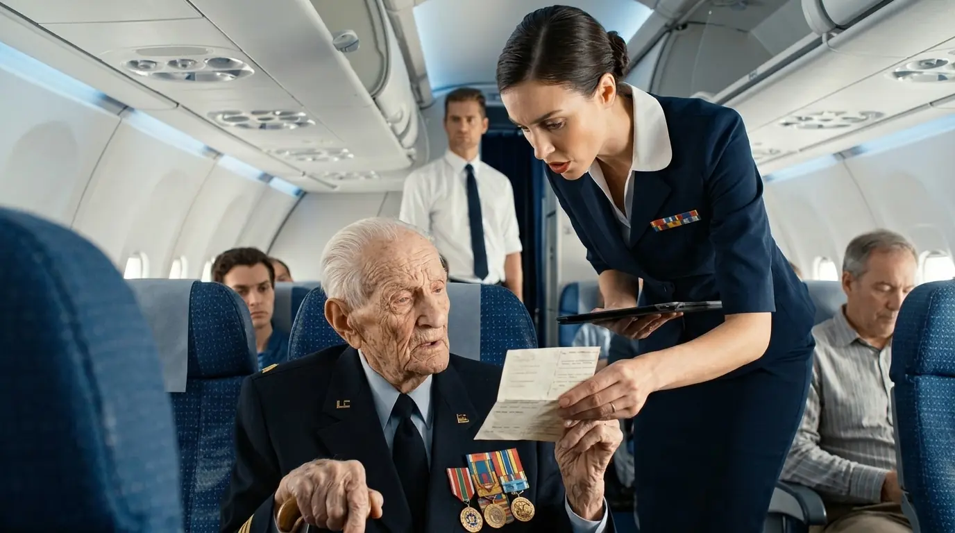 The Flight Attendant Forced The Old Man To Move — Then The Pilot Walked Out