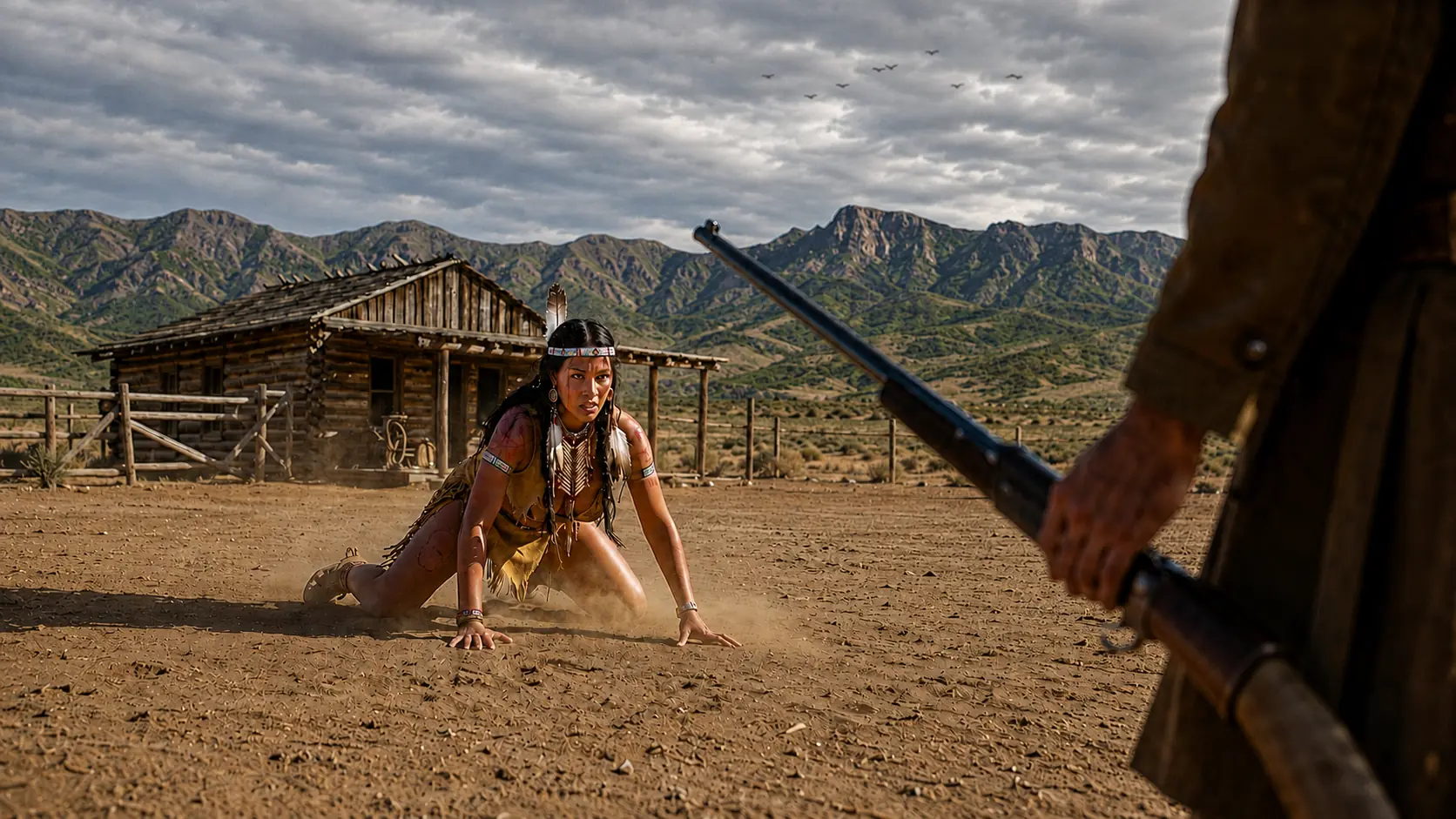 “Stop. I’ll Be Your Obedient Wife.” The Apache Widow Begged While The Cowboy Raised His Gun.