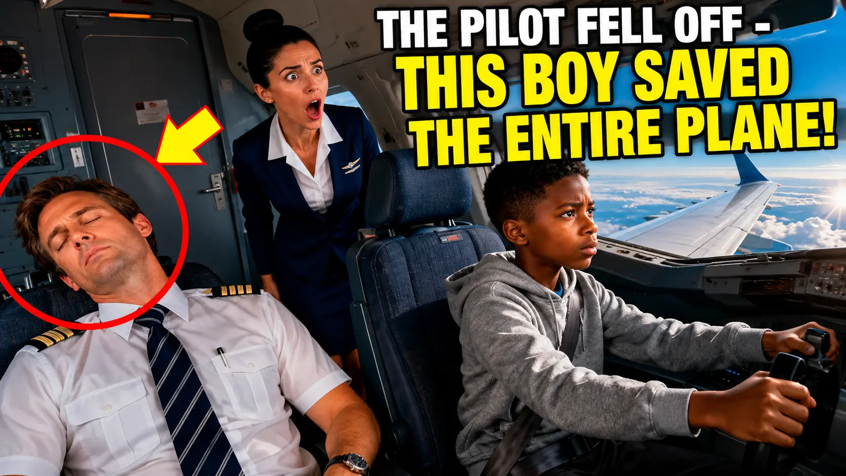 The Pilots Collapsed Mid-Flight — A Poor Black Kid Did the Unthinkable
