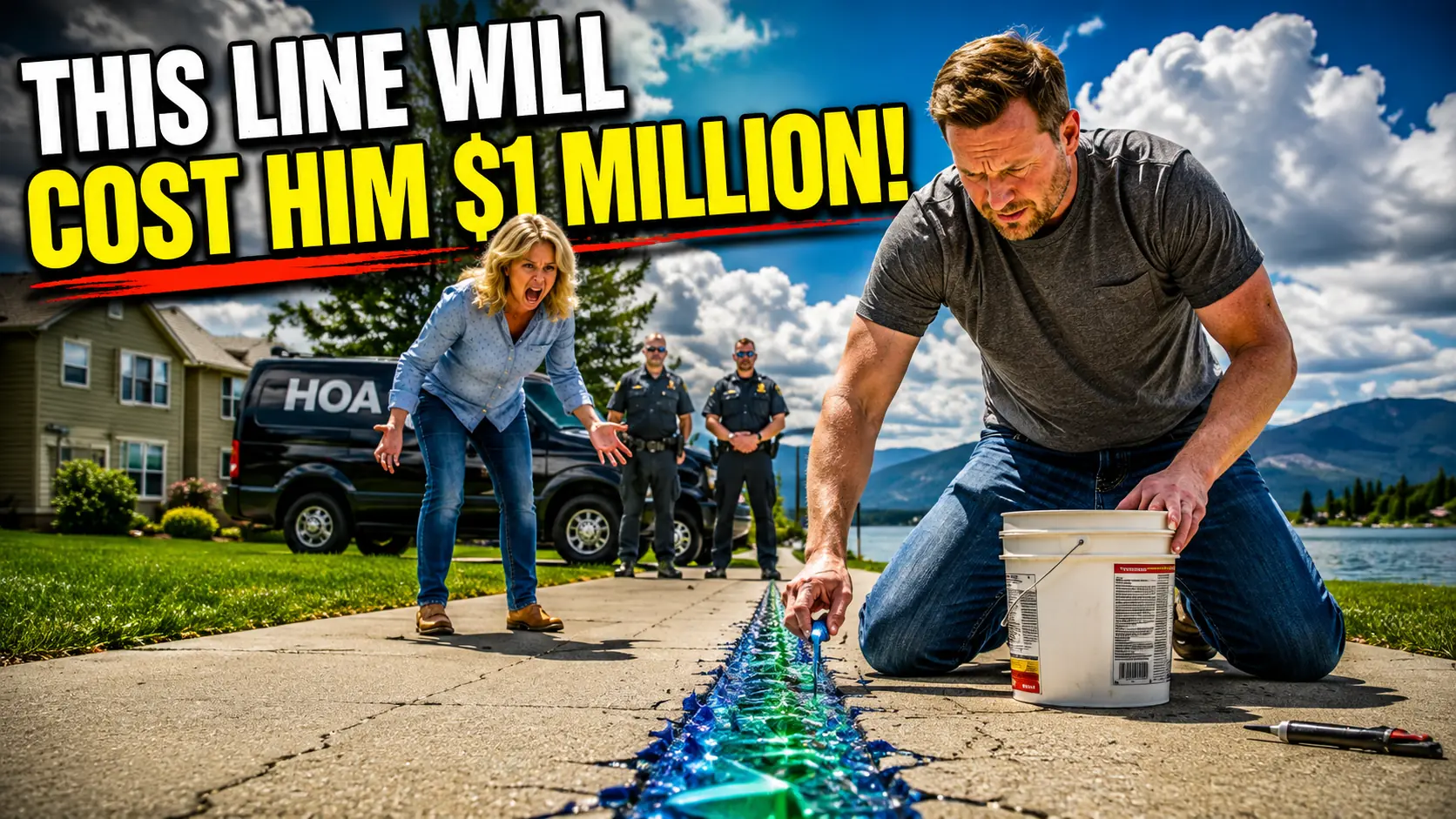 HOA Ordered Me to Fix the Cracks in My Sidewalk — So I Turned Them Into a Neighborhood Attraction