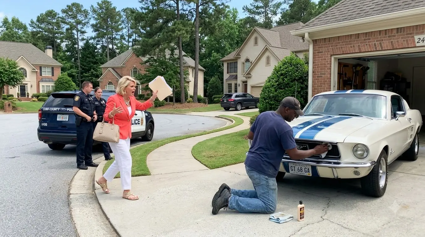 She Called Police to Tow His Mustang — Then the Officers Looked at Him Twice