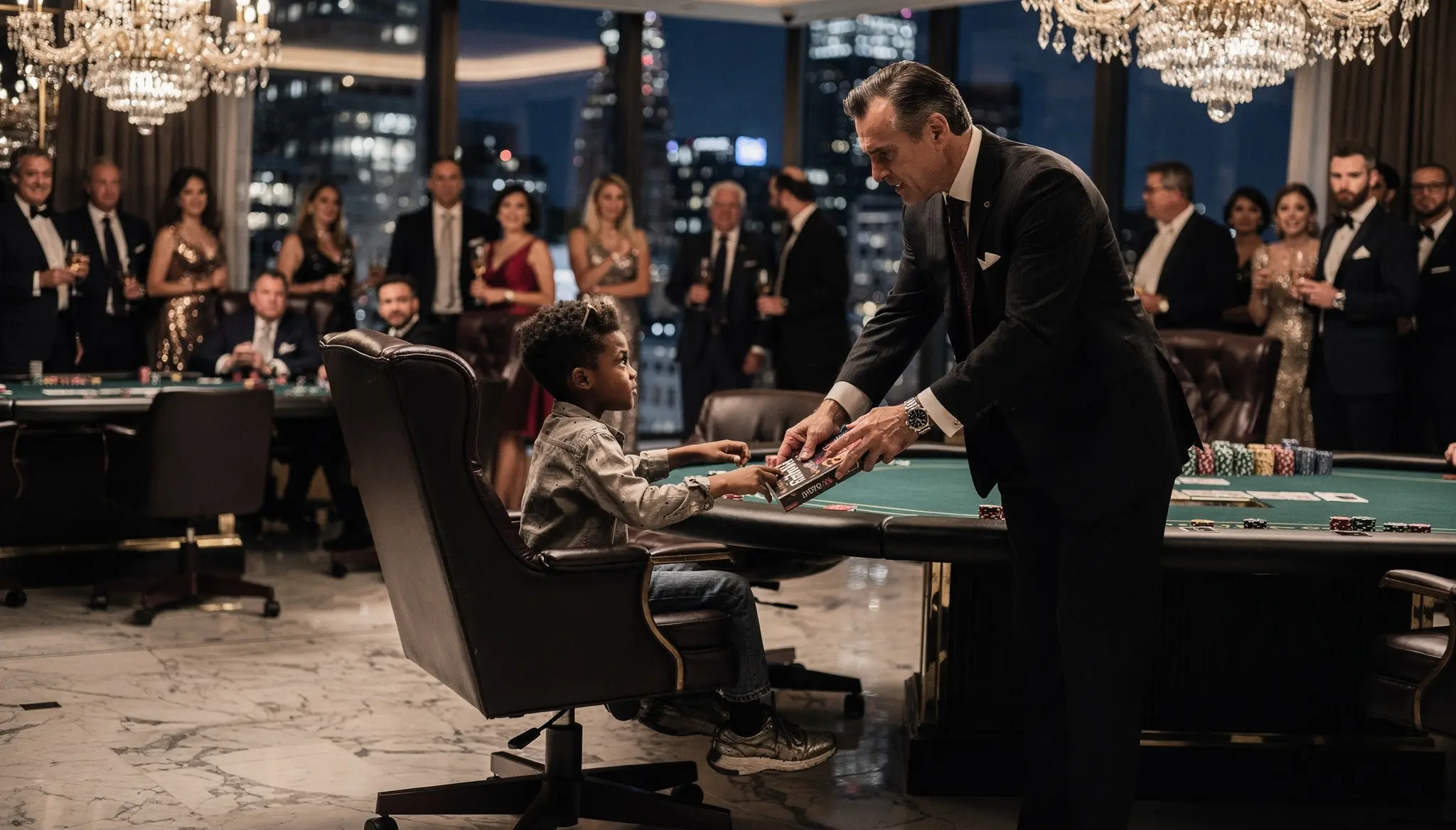 Billionaire Forces Black Maid’s Son to Play Poker as a Joke — Then Freezes at the Boy’s Genius