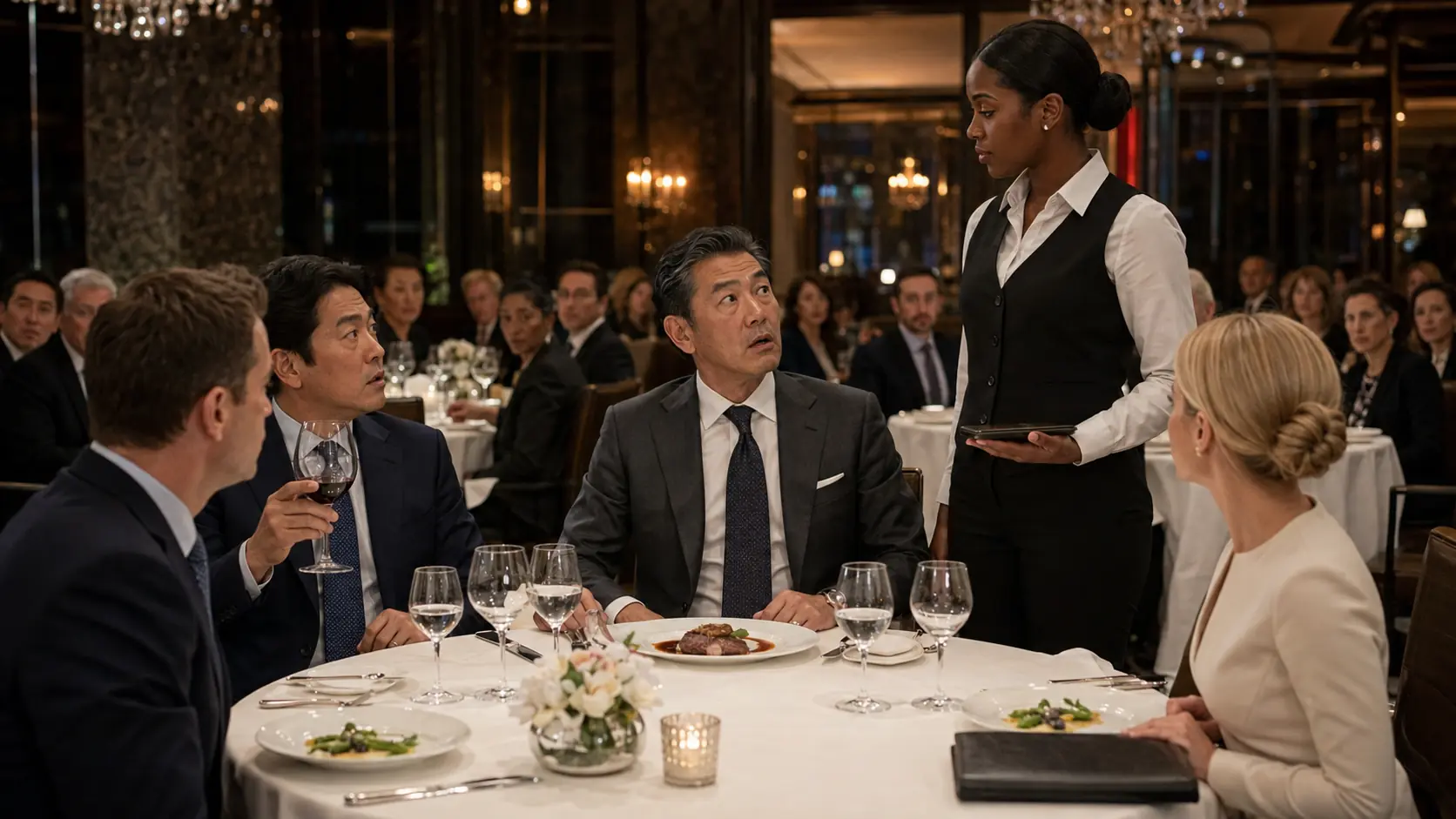 Japanese Billionaire CEO Orders In a Foreign Language To Humiliate Black Waitress—Her Reply SHOCKED