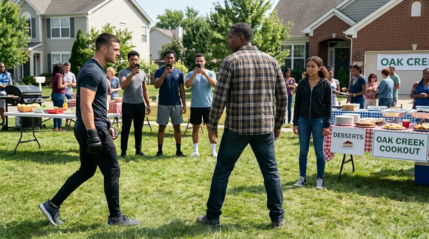 My Rich Neighbor’s Black Belt Son Demanded a Fight  — Then He Learned Who I Used to Be