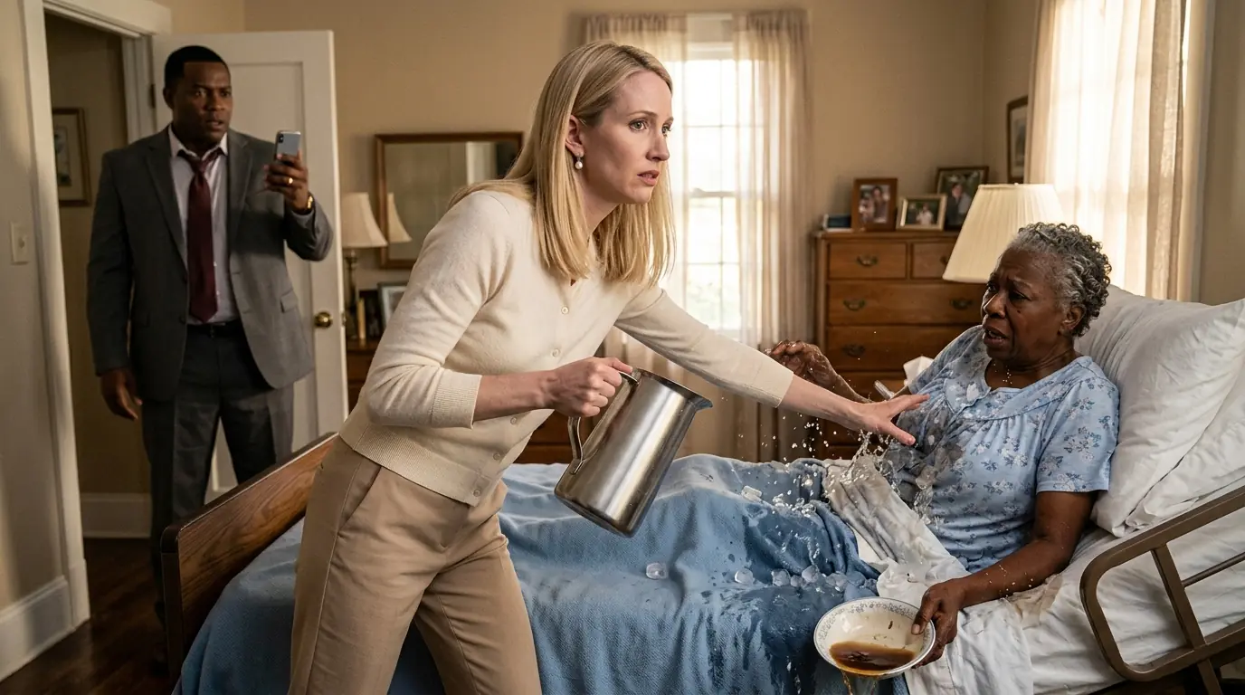 I Came Home Early from Work and Found My Wife Pouring Ice-Cold Water on My Sick Mother While Shouting