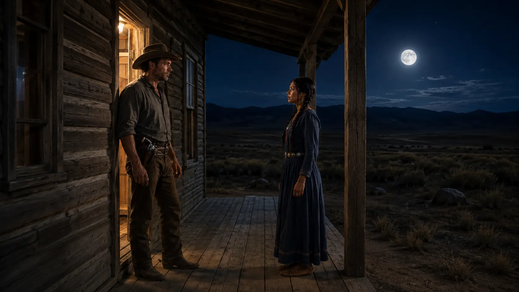 “It’s Getting Dark, Sir… Please Don’t Turn Me Away” Native Woman Said to Lonely Cowboy ...