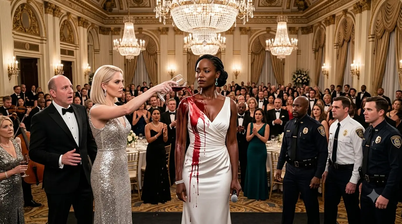 A BILLIONAIRE’S WIFE POURED WINE ON A BLACK CEO AT THE GALA — THEN THE ENTIRE BALLROOM STOPPED BREATHING