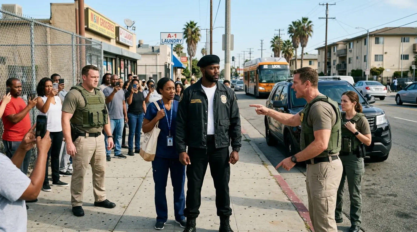 Black Panther Member Stops ICE Agents From Arresting Black American Woman