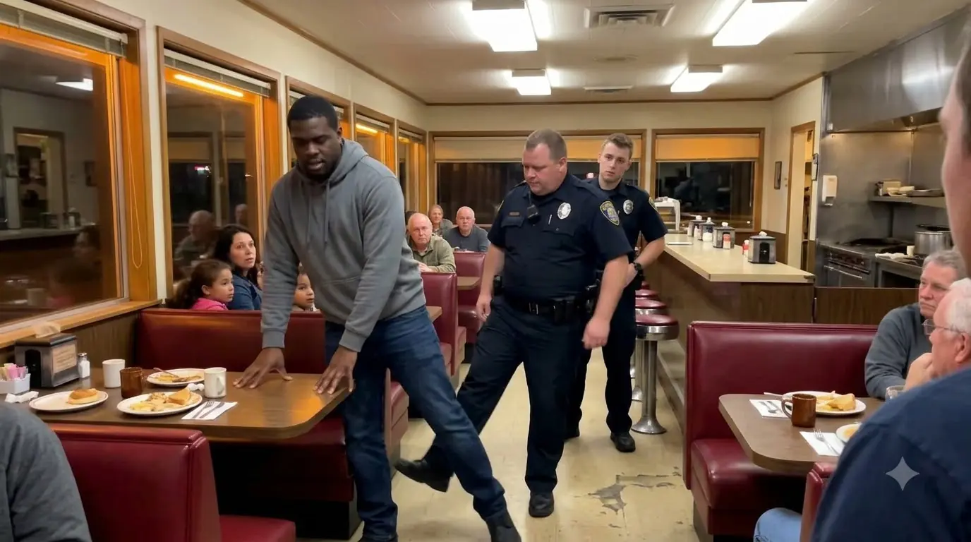 The Officer Grabbed His Wife in the Diner — Then He Finally Moved
