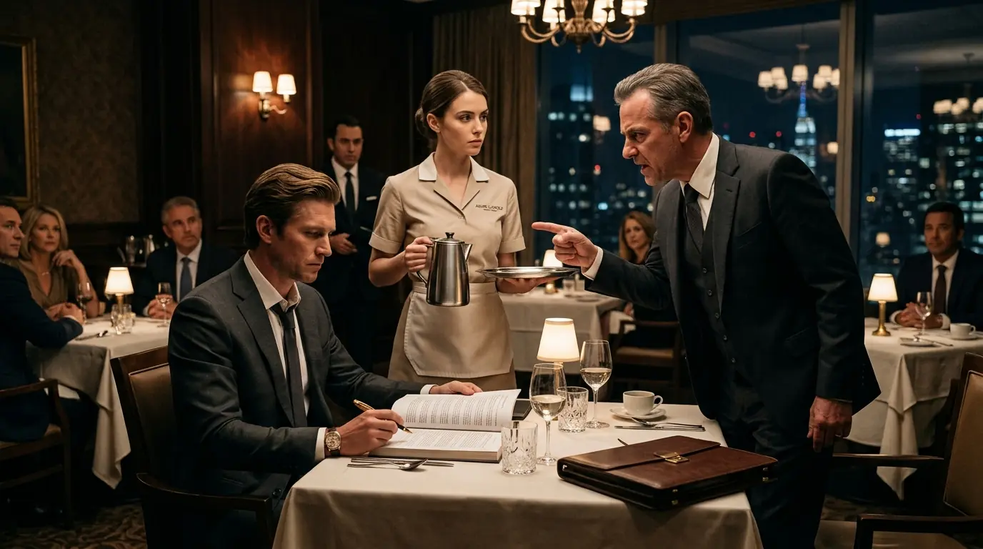 Billionaire Yells, “Stay Out of This!” — The Waitress’s Correction Stops the $100M Deal