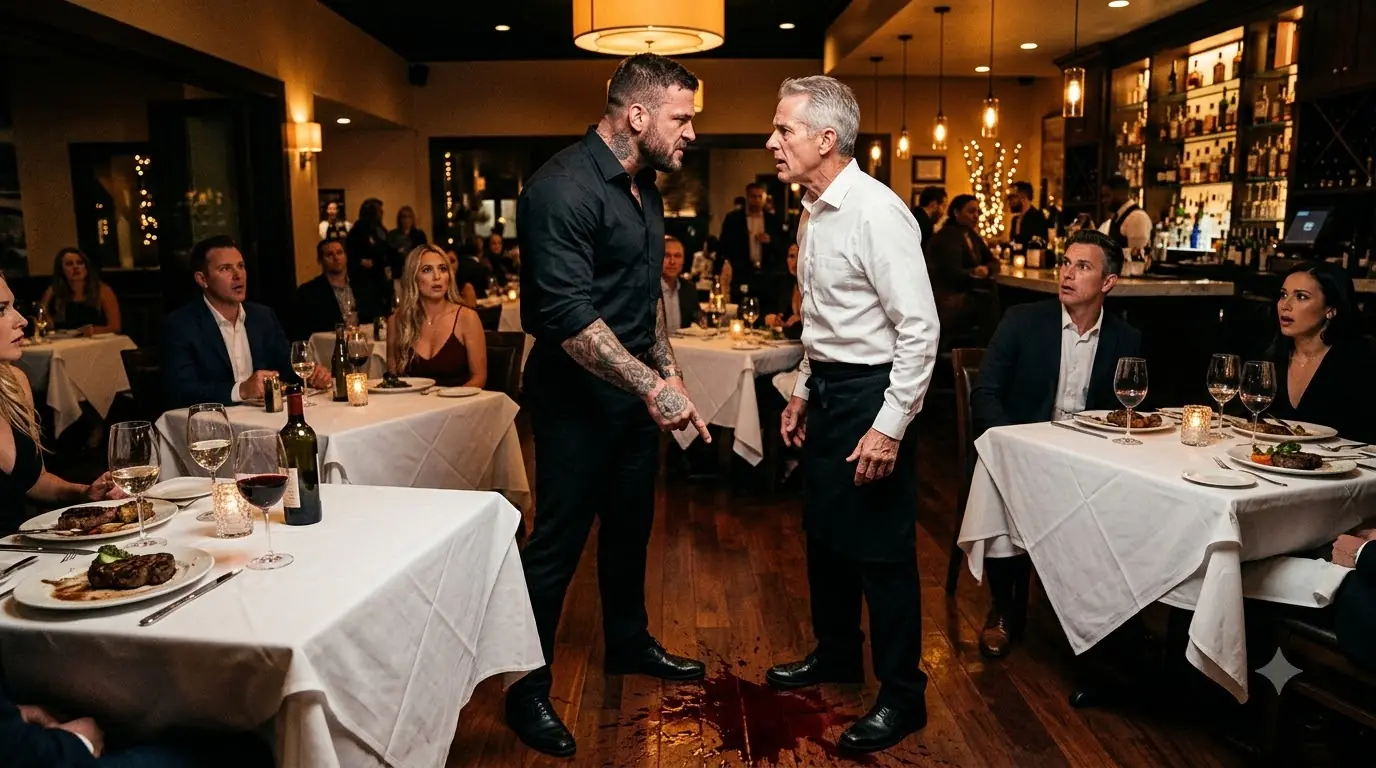 The Champion Tried to Humiliate an Older Waiter — Then the Entire Restaurant Froze