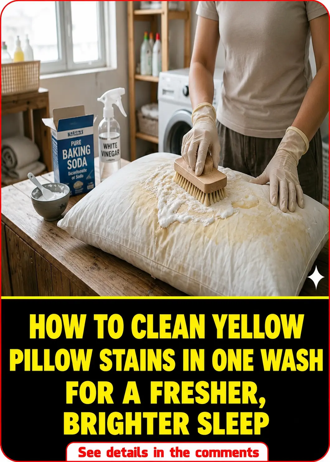 How to clean yellow pillowcases after just one wash, leaving your bedroom smelling much fresher.