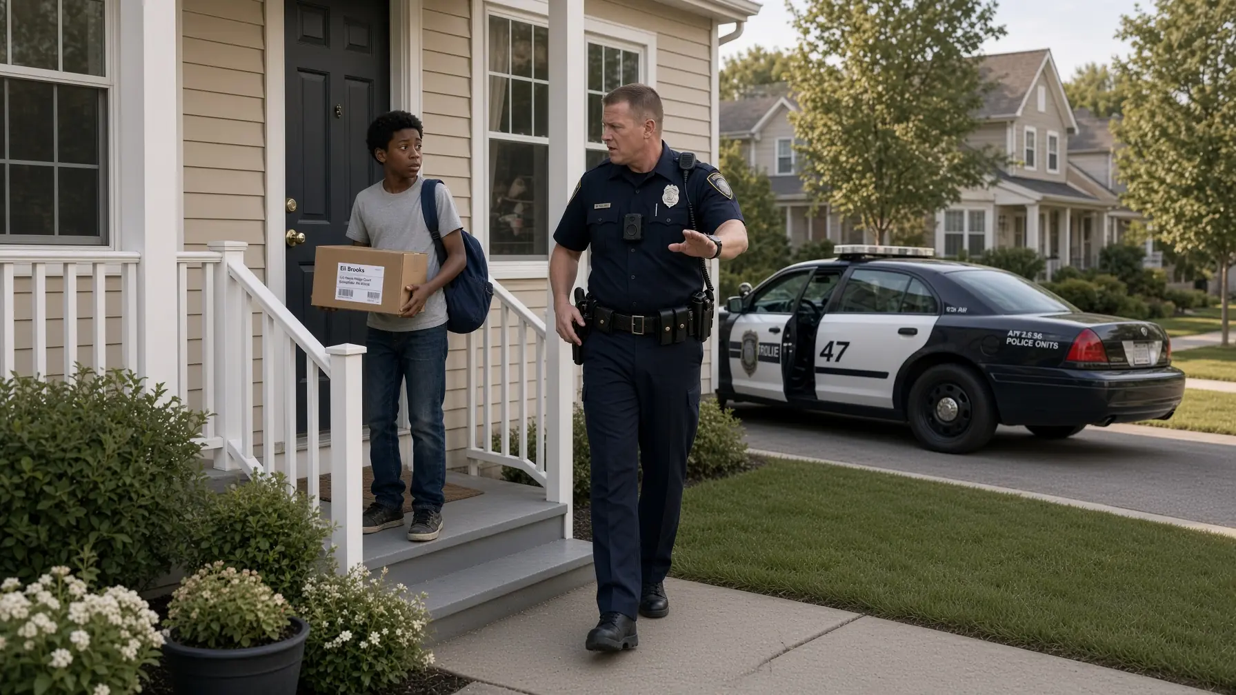 The Officer Thought The Black Boy Was Stealing A Package | Then His Little Brother Told The Truth