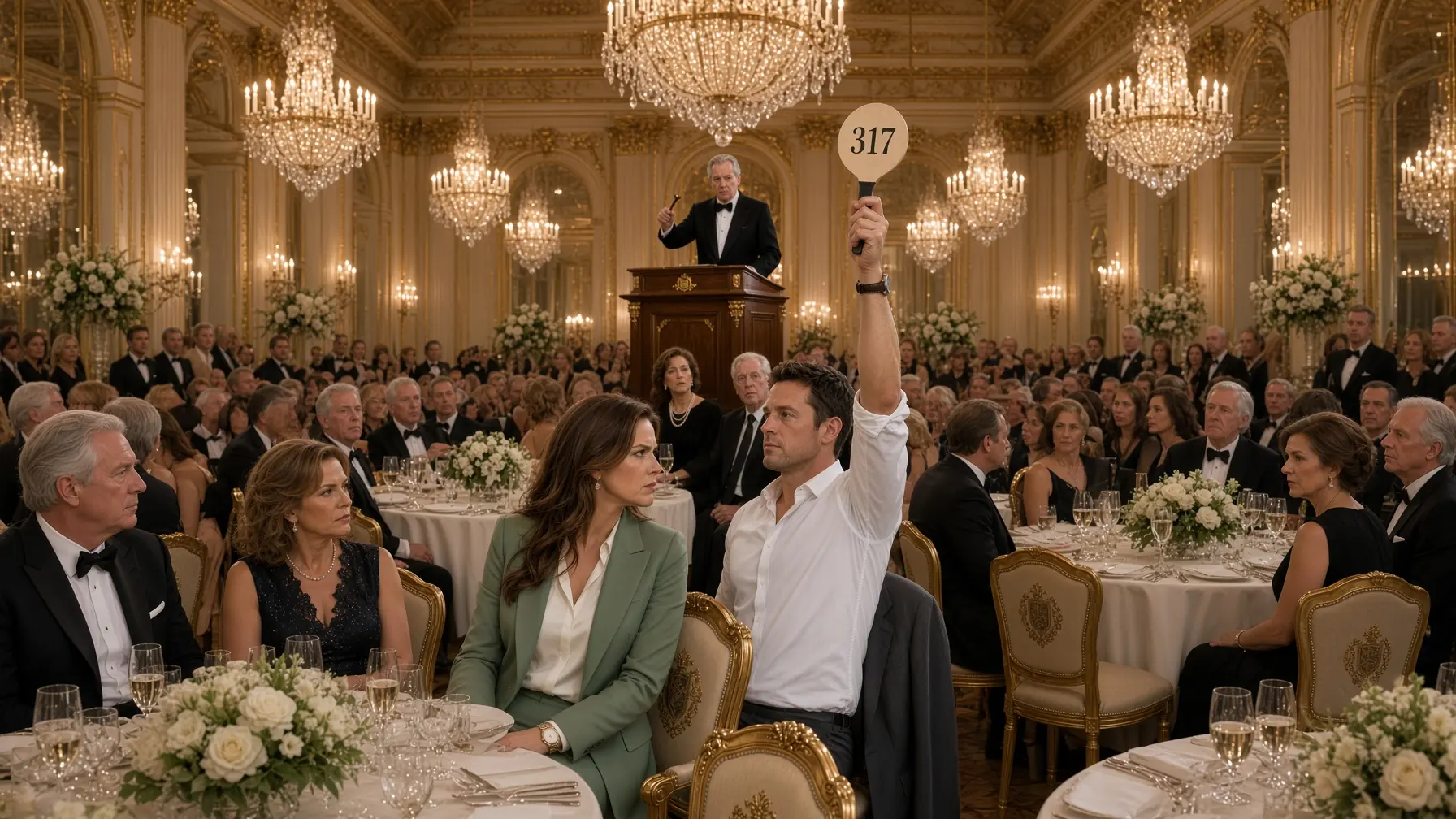 Everyone Ignored The Single Dad At The Luxury Auction—Until He Raised The Final Paddle